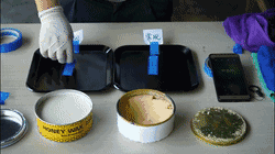 同一時(shí)間使用蜜蠟250的模具在差不多2秒后就掉落在桌面上，但使用常規(guī)蠟的模具還是牢牢地穩(wěn)固貼在模具上，附著力十分強(qiáng)，由此可見(jiàn)使用蜜蠟250的脫膜效果更勝一籌。